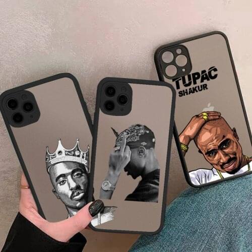 Tupac Rapper 2pac singer Tupac Phone Case matte transparent For iphone 7 8 11 12 plus mini x xs xr pro max cover