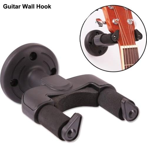 Black Wall Hook Holder Hanger for Guitar, electronic guitar, bass, ukulele and Pipa etc. Guitarra stand Easy To Install+Screws