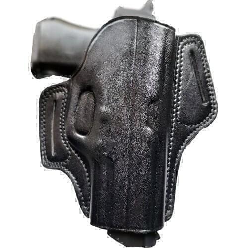 For Beretta Pietro Mod70 Real Cowskin Handmade Pancake Style OWB Carry Two Slot Fast Draw Pistol Firearm Gun Holster Pouch