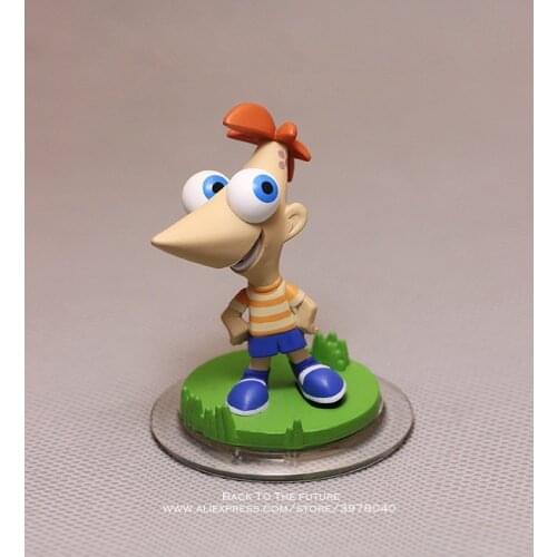 Disney Phineas and Ferb 7.5cm mini PVC Action Figure Posture Model Anime Collection Figurine Toys model for children gift