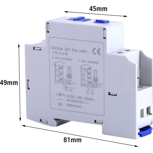 AC 220-240V ABS White Mechanical Home Appliance Staircase Electronic Time Relay Timer Switch Corridor Timer