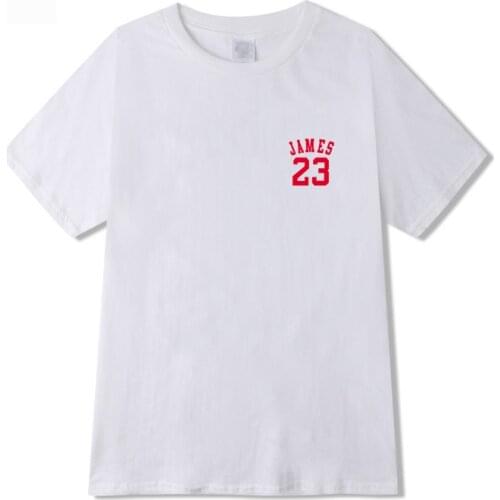 2019 New Arrival Summer Cotton Tee Shirt James 23 Letter Print T Shirt Colorful Casual T-Shirt Men Women Hip Hop Tee Tops