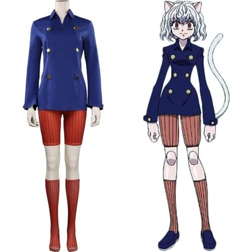 Hunter x Hunter Neferpitou Cosplay Costume Outfits Uniform Coat Shorts Full Set Halloween Carnival Suit