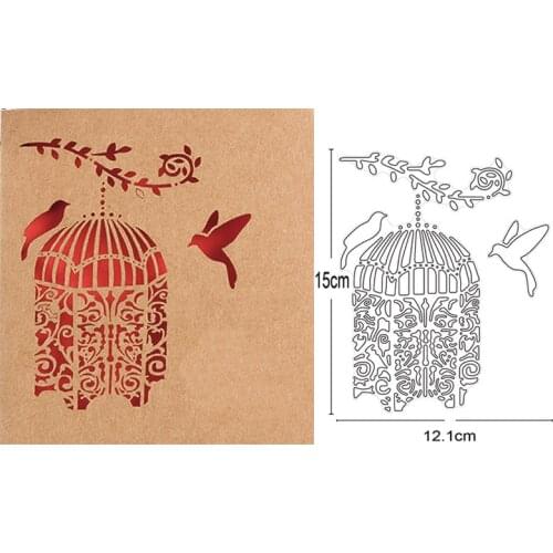 Customized dies Bird birdcage wicker Metal Cutting Dies DIY Scrapbooking Stamps Craft Embossing Die Cut Card Making Stencil dies