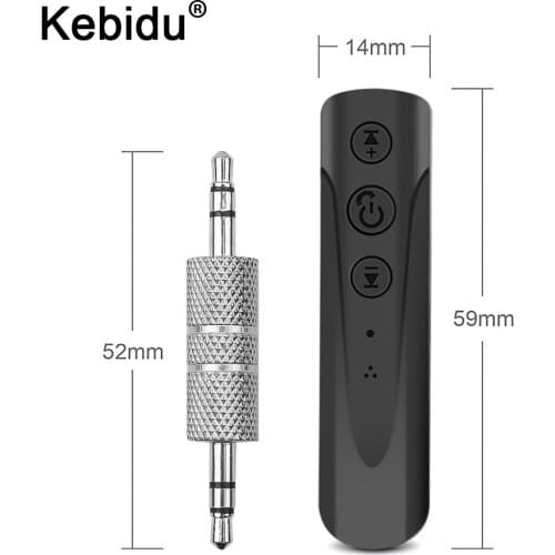 Kebidu i8 Car Bluetooth 4.2 3.5mm Jack Aux Audio Receiver Wireless Adapter Hands-Free MP3 Player Music Receiver Wholesale Newest