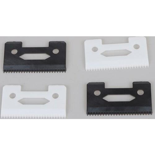 2Pc 2Hole Stagger-Tooth Ceramic Movable Blade Cordless Clipper Replaceable Blade Professional Universal Combs