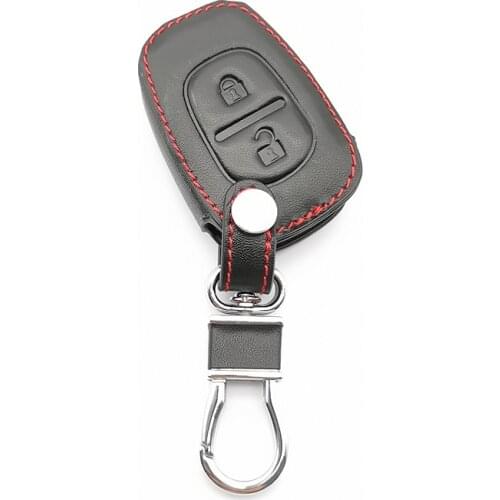 2 Buttons Leather Car Key Case Remote Cover For Renault TRAFIC VIVARO PRIMASTAR MASTER KANGOO Protective Shell