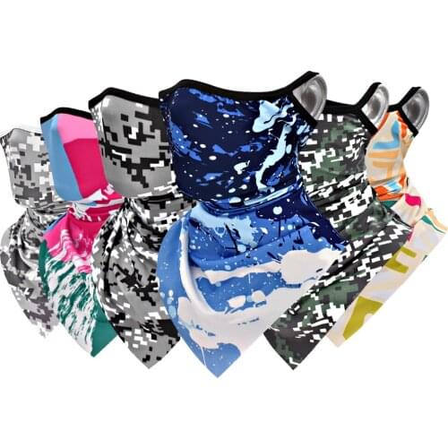 WOSAWE Unisex Motorcycle Mask Integrated Full Cover Face Shield Moto Balaclava Cycling Bicycle Bandana Earloops Ice Silk Bandana