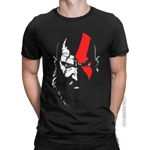 047 Kratos Sparta T Shirt For Men Cotton Casual T-Shirts O Neck The God Of War Tee Shirt Classic Short Sleeve Tops Classic
