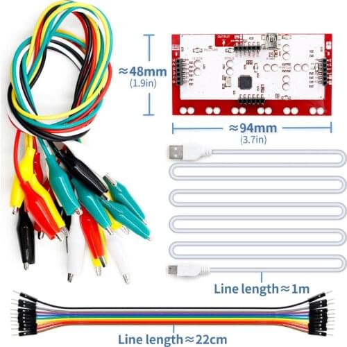 MK Set Deluxe Kit with USB Cable Dupond Line Alligator Clips for Children Free Shipping