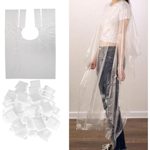 100pcs Disposable Hair Cutting Cape Gown Protect Barber Capes Gowns Apron Hairdressing Capes Hairdresser Cloth