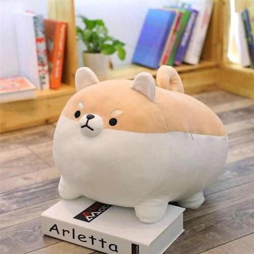 New 40cm Kawaii Cute Shiba Inu Dog Plush Toy Stuffed Soft Animal Corgi Chai Pillow Christmas Gift For Kids Valentine Present