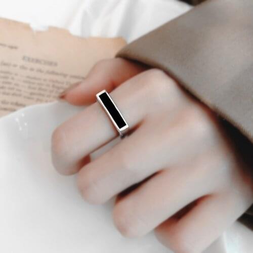 New Trendy Charm Black Chains Rings For Women Men Boho Knuckle Party Rings Punk Cocktail Jewelry Girls Gift anillos