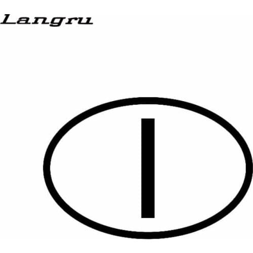 Langru 13.4cm*9.1cm I Italy Country Code Oval Vinyl Decal Car Sticker Accessories Jdm