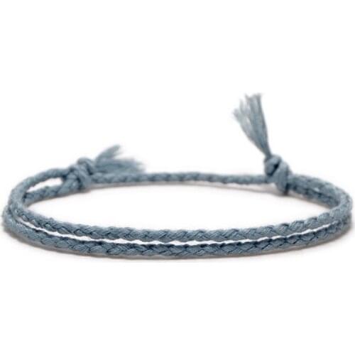 ZG Cotton Rope Woven Mens and Womens Bracelets Adjustable Pure Color Twist Hand-woven Jewelry 2020 New