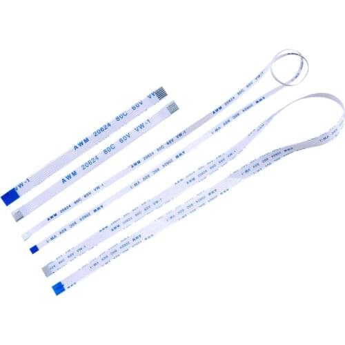 10PCS 6P Line length 6CM-40CM 10CM 15CM 20CM 25CM Flat Flexible Cable FFC FPC LCD Cable AWM 20624 80C 60V VW-1 Pitch 0.5 1.0MM
