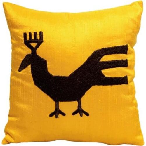 Cushion Home Decor 100 Silk Ornamental Handmade Embroidered Design Award Winner Turkey Anatolian Motifs Decoration Pillow