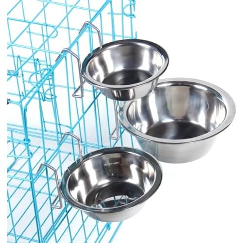 Hanging Pet Bowl Cup Easy-to-Remove Rust Resistant Durable Cups for Pet and Animal Cages Pet Suppies Easy to install