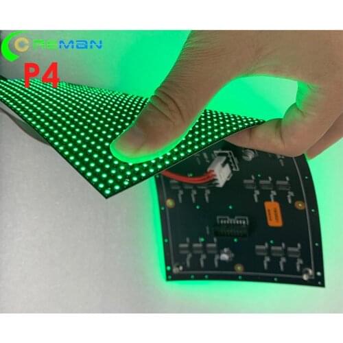 Shenzhen guangzhou led factory manufacture indoor curved flexible soft led screen module p4 64x32 32x32 led matrix