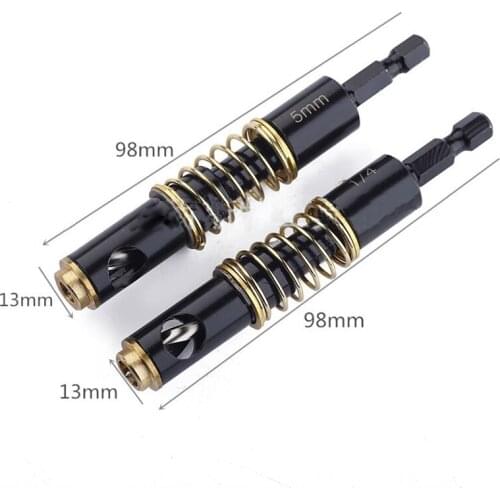 1/4'' or 5mm Hex Handle Woodworking Hinge Drill Bits Plastic Hole Opener Drilling Tools Carpenter DIY Working Black Hinged Drill