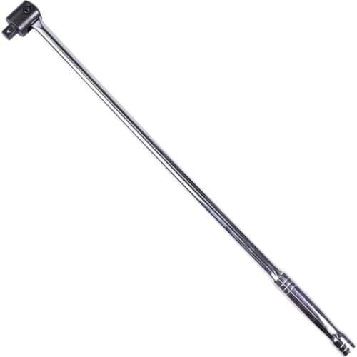 Top-1Piece 24 Inch Long 1/2 Inch Breaker Bar Socket Driver 180 Degree Flex Head With Spring-Loaded Ball Bearing Socket Wrench Ha