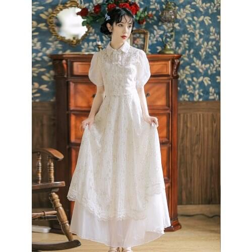 Summer New Girly Style Womens Clothing Young Light Luxury Retro Long Dress Suspender Dress Two-Piece Suit Dress