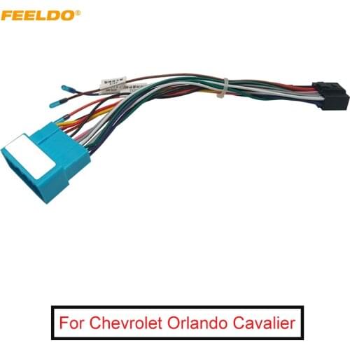 FEELDO Car Audio Wiring Harness For Chevrolet Orlando Cavalier Aftermarket 16pin CD/DVD Stereo Installation Wire Adapter