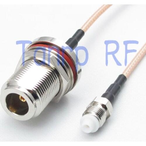 20inch N female nut bulkhead to FME female RF adapter connector 50CM Pigtail coaxial jumper cable RG316 extension cord