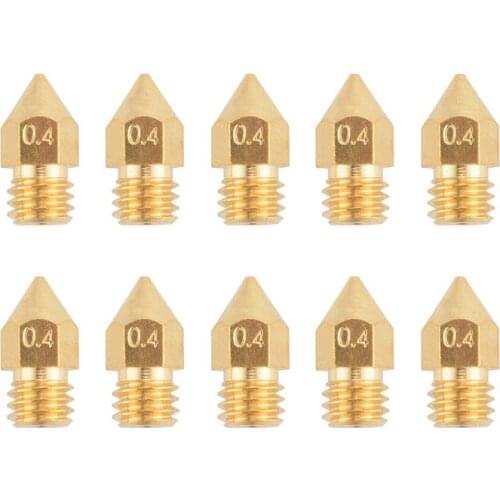 5pcs 3D Printer Nozzles MK8 Extruder Nozzle Extruder Print Head 1.75mm Filament for 3D CR-10 Ender 3