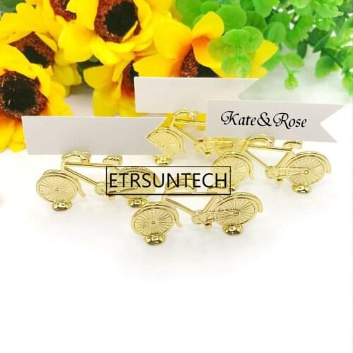 500pcs Antique Photo Holder Wedding Gift of Bicycle Place Card Holders For Party Decoration Favors and Guest Seat Name Holder