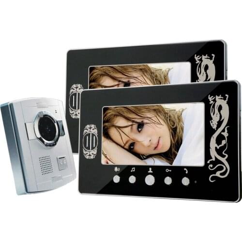 7 Inch Wired Video Door phone With 2 Big Monitor Dispay
