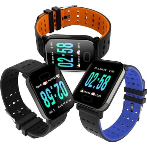 A6 Smart Bracelet Waterproof Smart Bluetooth Wristband Heart Rate Blood Pressure Sleep Monitor Alarm Clock SMS Reminder