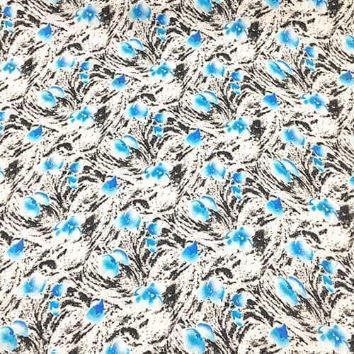 Abstract blue and black print silk jacquard fabric 100% pure silk fabric,SFF078