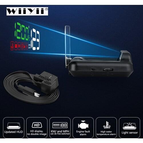 C500 HUDOBD2 Head Up Display Car Speedometer Windshield Projector With Reflection Board Mirror OBD2 Gauge Diagnostic Tool