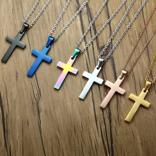 Fashion Stainless Steel Pendant Chain 6 Colors 35 MM Metal Statement Necklace For Women Men DIY Jewelry Charms Collier Gifts