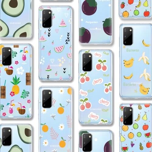 Fashion Fruit Case For Samsung Galaxy A51 S21 A52 A50 S20 A72 S10 A71 A70 A12 A21S A32 S9 S8 S10e FE Note 10 20 Ultra Plus TPU
