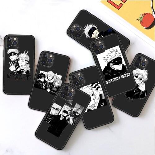 Japanese Anime Jujutsu Kaisen Phone Case For Iphone 12 11 Pro X Xs Max XR 7 8 Plus Yuji Itadori Fushiguro Megumi Cute Soft Cover