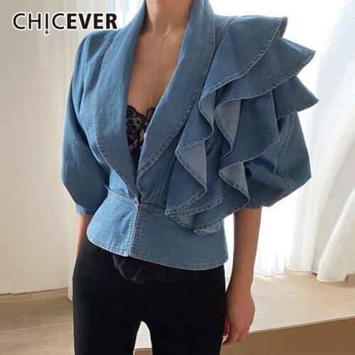 CHICEVER Short Sleeve Blouses