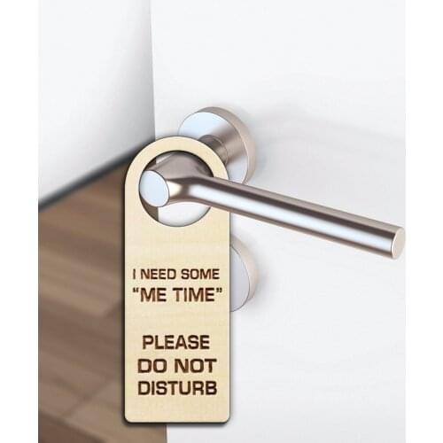Wooden Door Hanger "PLEASE DO NOT DISTURB" Plaque Sign Craft Supplies Decoration Wood Natural Rustic Ornaments New Decor