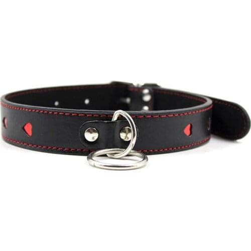Sex Collar with Leash Chain Heart Neck Cuffs Adult Game Fetish S&M Sex Toy Adult Products Bdsm Bondage Restraint Gear for Women