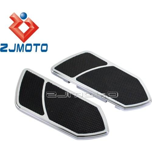 Chrome Motorcycle Rear Passenger Floorboard Footboard For Harley Touring Road King Road Glide FLH FLT w/ Floorboards