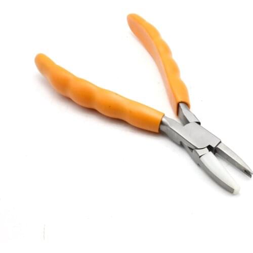 Stainless Stee Nylon Flat Nose Pliers Jewelry Making Bead Wire Bending Forming Tools