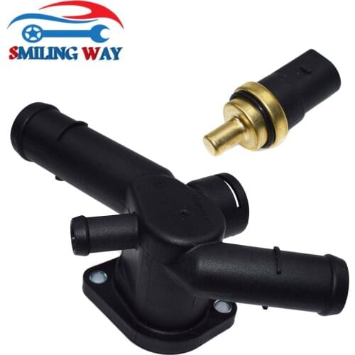 Plastic Radiator Water Coolant Flange 059919501A 06A121133D For VW Volkswagen Golf Jetta 2.0L 1999 2000 2001 2002 2003 2004 2005