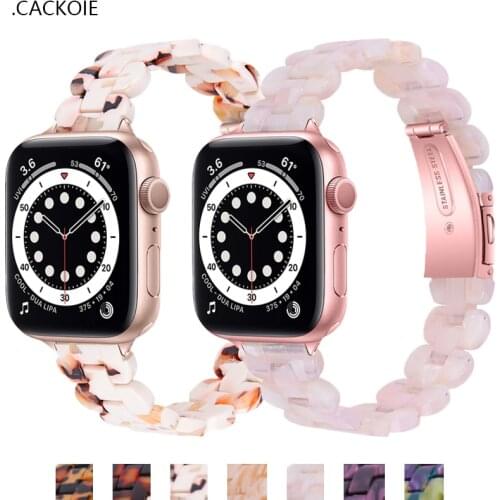 Resin strap for Apple Watch 6/SE/5/4/3/2/1 38mm 40mm Bracelet Sports Watchband Strap for iWatch SE/6 Apple Watch band 42mm 44mm