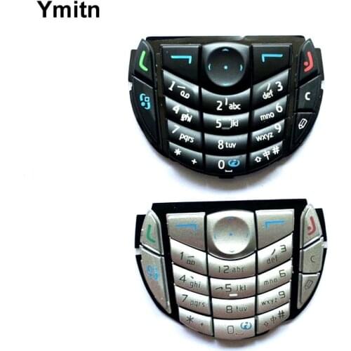 Silver/Black 100% New Ymitn Housing Buttons digital Keyboards Keypads Cover For Nokia 6630