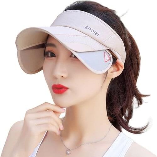 Golf Hat Summer Sunscreen Hat Korean Version Of UV Protection Face Without Top Pull Plate Empty Top Retractable Sun Hat