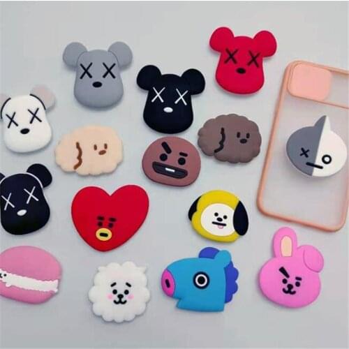 Cartoon Sheep Mouse Cow Expanding Stand Mount Phone Socket Fold Mobile Smartphones Pocket Desktop Bracket Phone Stand Holder