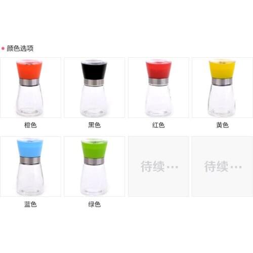 Glass manual grinder kitchen pepper seasoning cans black sesame seeds and ground cumin pepper millet tool