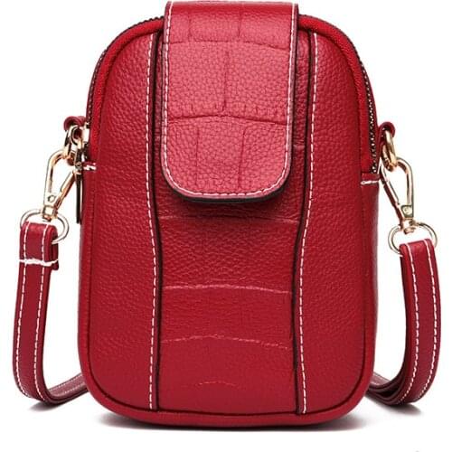 Summer Stone Mini Phone Crossbody Side Bags for Women Small Leather Black Red Bag 2021 Bolsos Para Mujer Tipo Bandolera De Marca