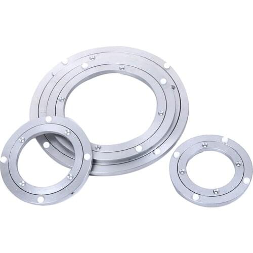 Table Smooth Swivel Plate Rotating Table Aluminium Alloy Rotating Bearing Round Turntable Smooth Easy Setup Swivel Plate